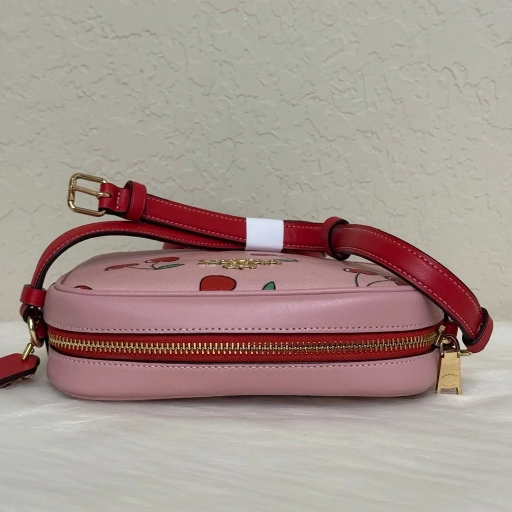 Coach Mini Jamie Camera Bag With Heart Cherry Print - Picture 7 of 12